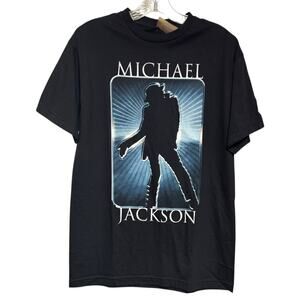 Michael Jackson Chrome Silhouette Short Sleeve T-Shirt Black Medium